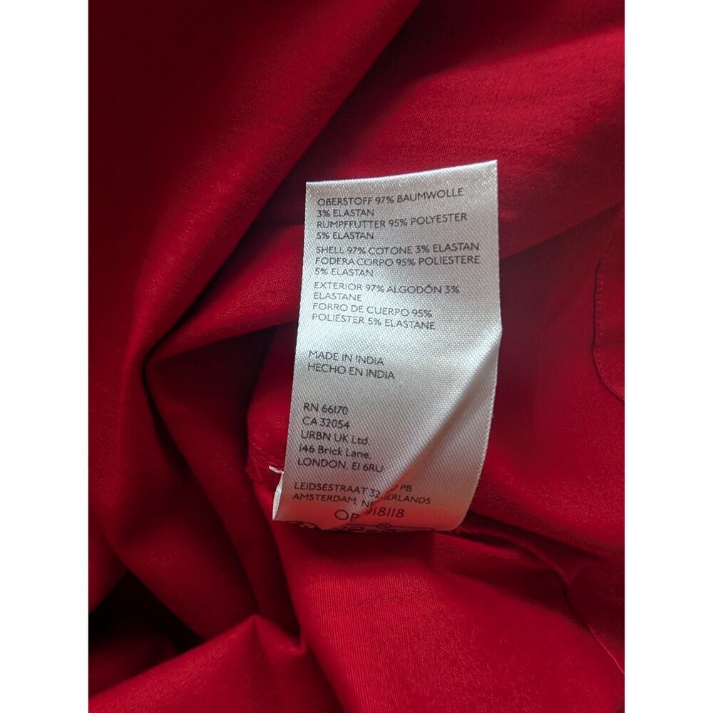 NWT By Anthropologie Sleeveless Foldover Knee-Length Dress Size XL Red MB435 - Picture 9 of 9